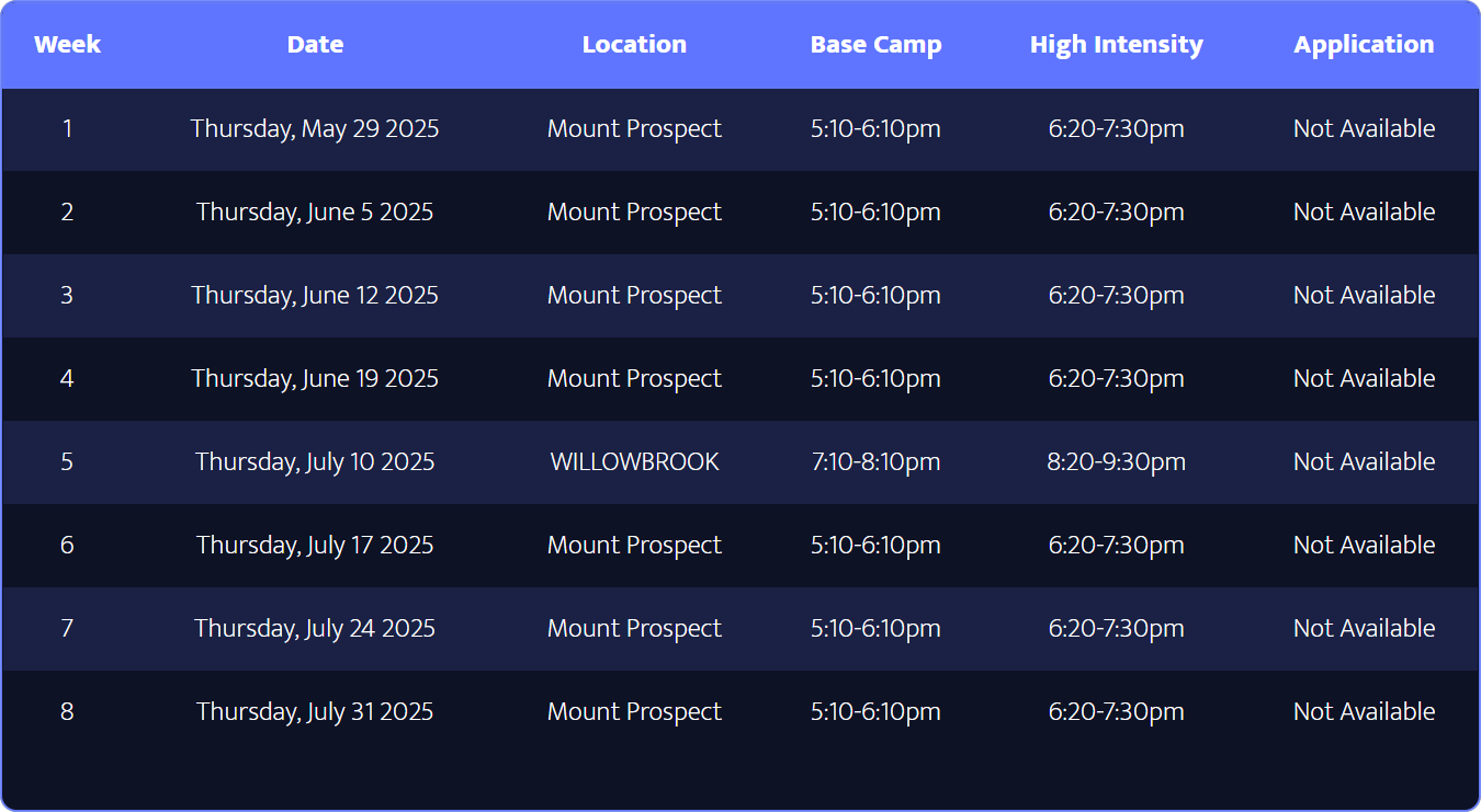 Mount Prospect Schedule